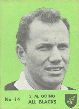 1968 Playtime Rugby Gum Famous Rugby Players - Green #14 Sid Going Front
